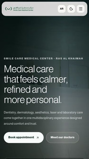 Screenshot of smilecare.ae