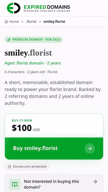 Screenshot of smiley.florist