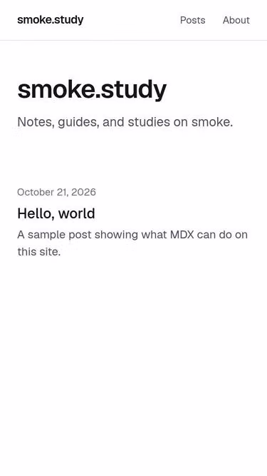 Screenshot of smoke.study