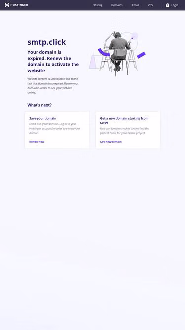 Screenshot of smtp.click