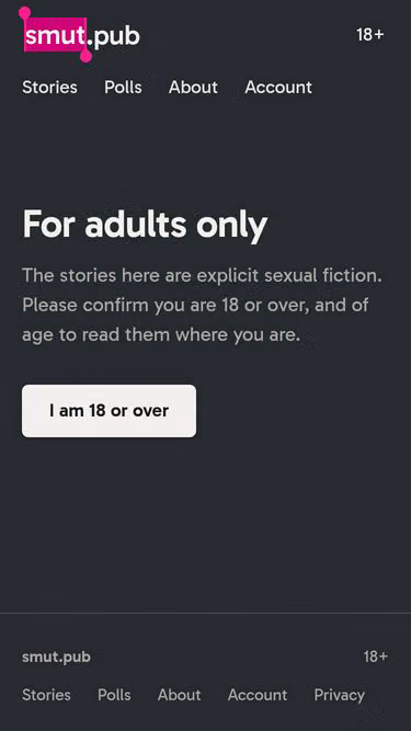 Screenshot of smut.pub