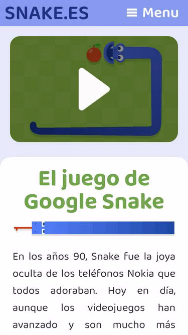 Screenshot of snake.es