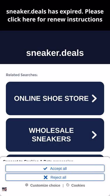 Screenshot of sneaker.deals