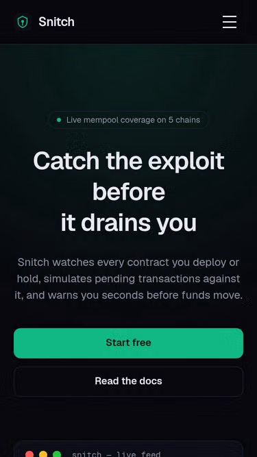 Screenshot of snitch.biz.id