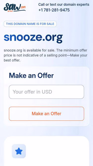 Screenshot of snooze.org