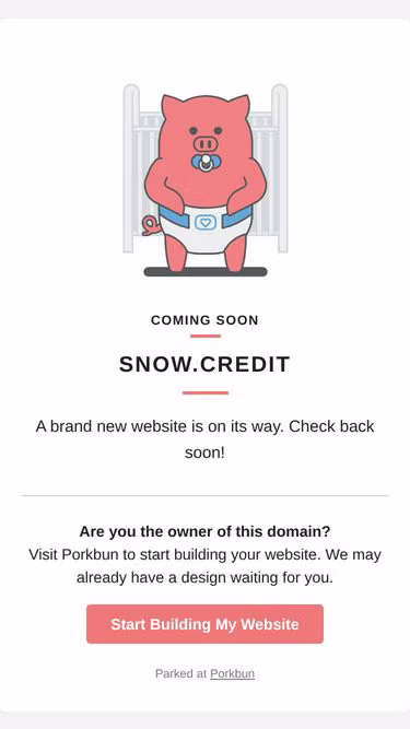 Screenshot of snow.credit