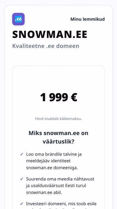 Screenshot of snowman.ee