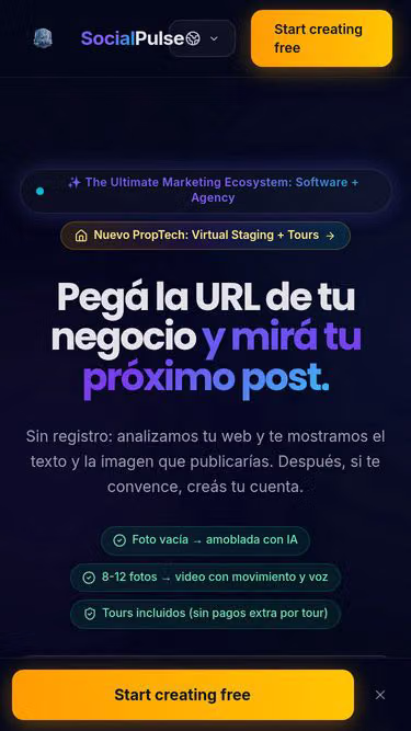 Screenshot of socialpulse.dev