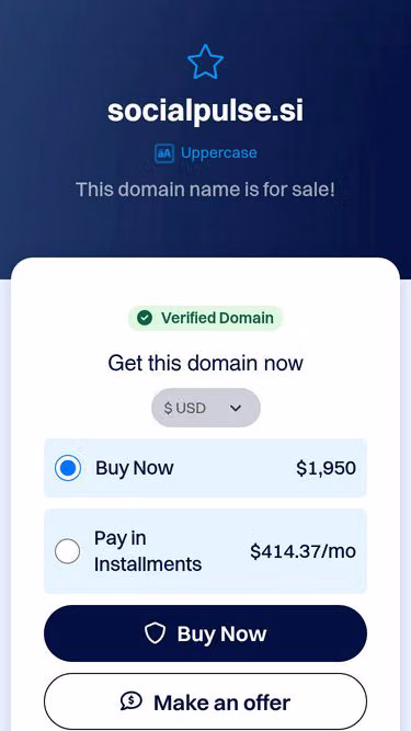 Screenshot of socialpulse.si