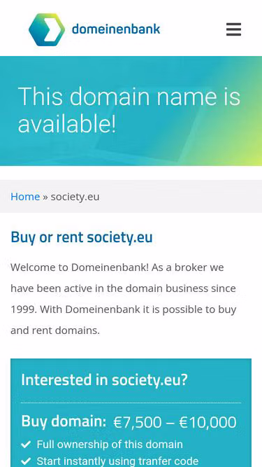 Screenshot of society.eu