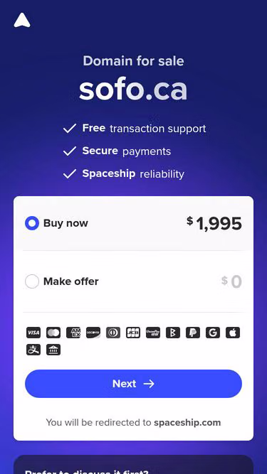 Screenshot of sofo.ca