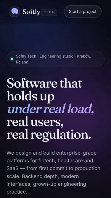 Screenshot of softly.website