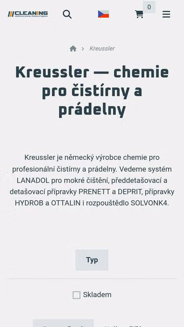 Screenshot of softwash.cz