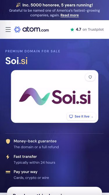 Screenshot of soi.si