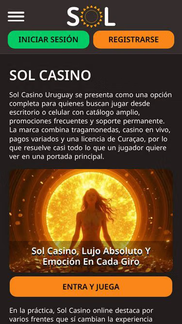 Screenshot of sol-casino.uy