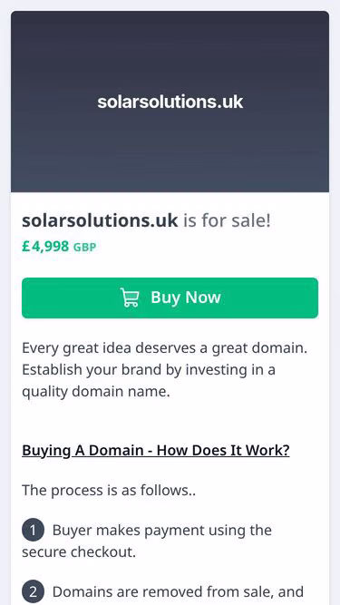 Screenshot of solarsolutions.uk