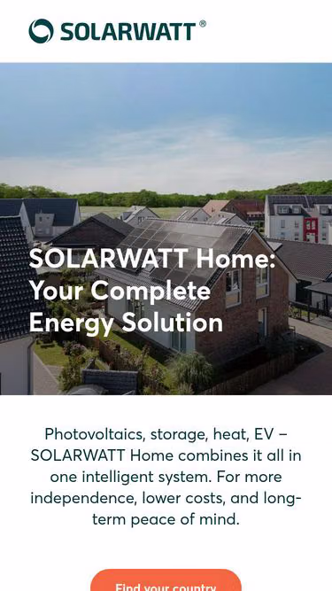 Screenshot of solarwatt.fi