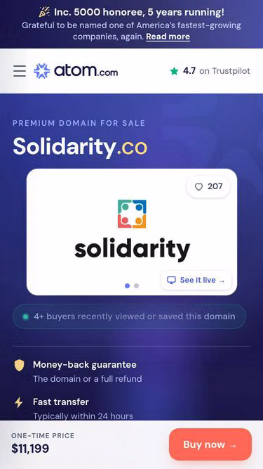 Screenshot of solidarity.co