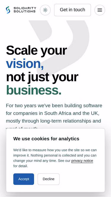 Screenshot of solidarity.solutions