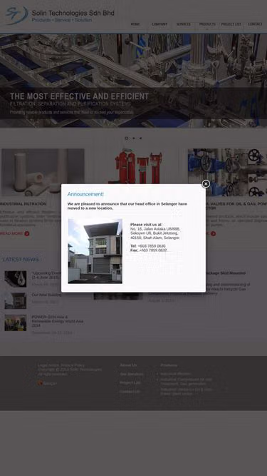 Screenshot of solin.com.my