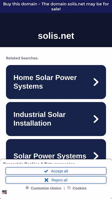 Screenshot of solis.net