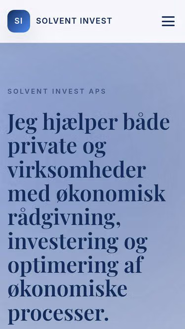 Screenshot of solvent.dk