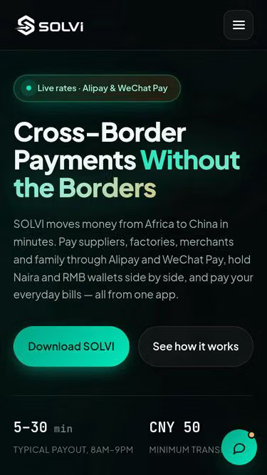 Screenshot of solvi.africa