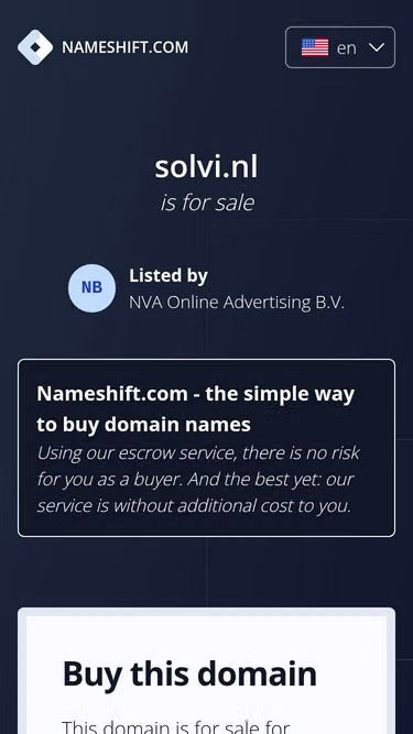 Screenshot of solvi.nl