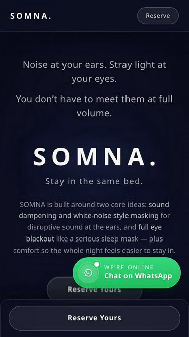 Screenshot of somna.fit