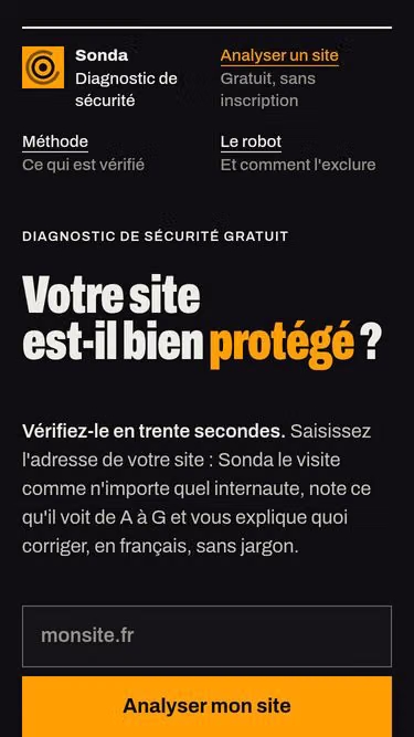 Screenshot of sonda.fr