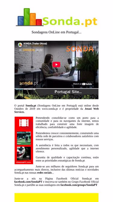 Screenshot of sonda.pt
