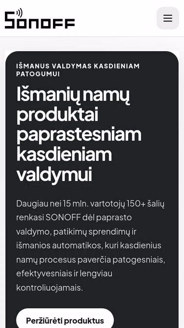 Screenshot of sonoff.ee