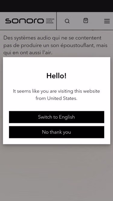 Screenshot of sonoro.fr