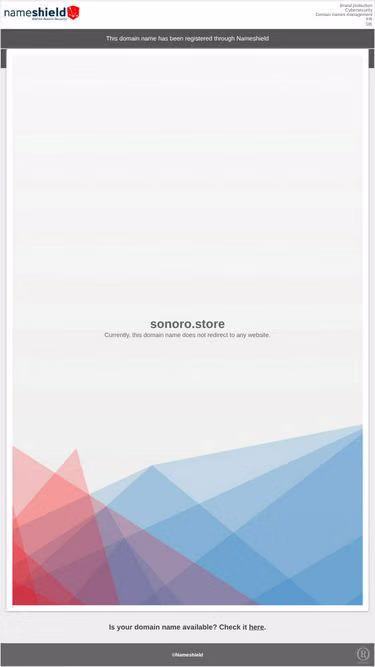 Screenshot of sonoro.store