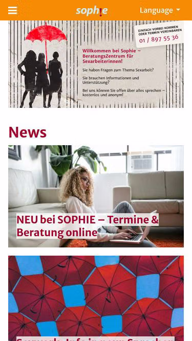 Screenshot of sophie.or.at