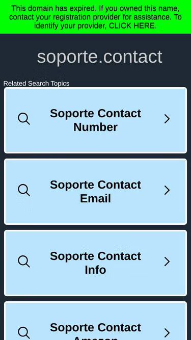 Screenshot of soporte.contact