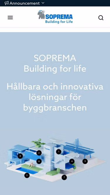 Screenshot of soprema.fi