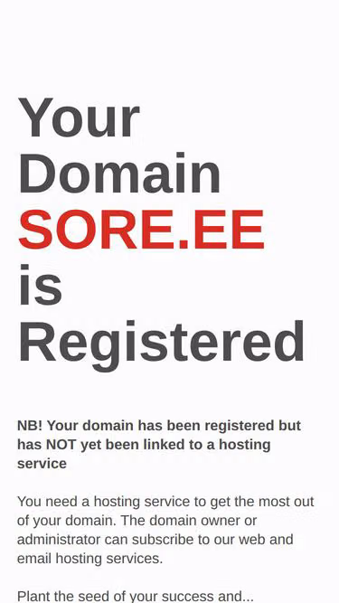 Screenshot of sore.ee