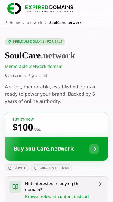 Screenshot of soulcare.network