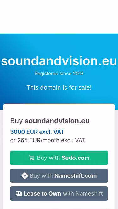 Screenshot of soundandvision.eu
