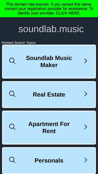 Screenshot of soundlab.music