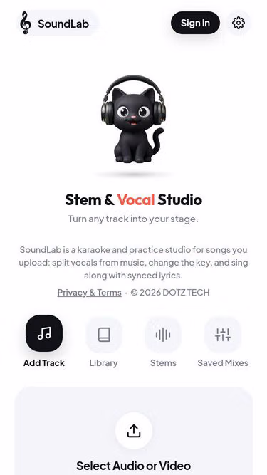 Screenshot of soundlab.my