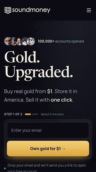 Screenshot of soundmoney.biz