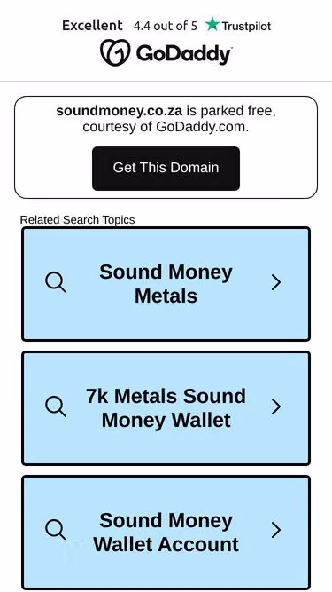 Screenshot of soundmoney.co.za