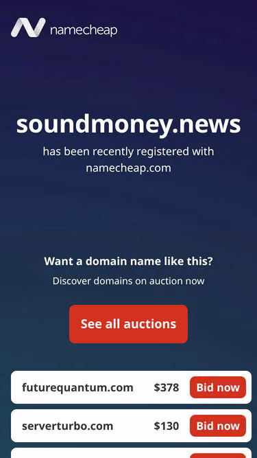 Screenshot of soundmoney.news