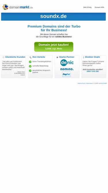 Screenshot of soundx.de