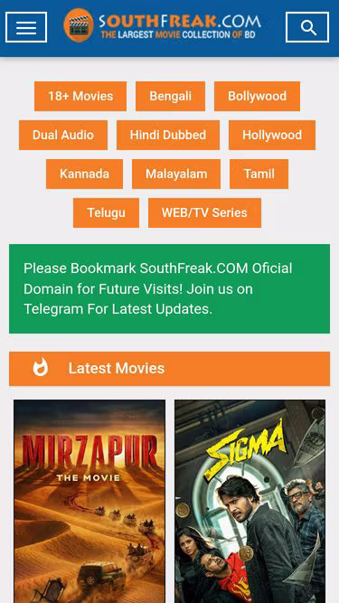 Screenshot of southfreak.com