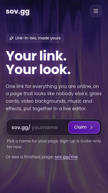Screenshot of sov.gg