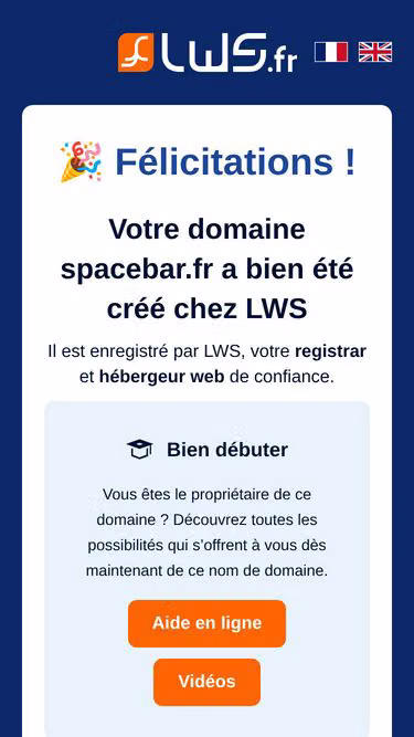 Screenshot of spacebar.fr