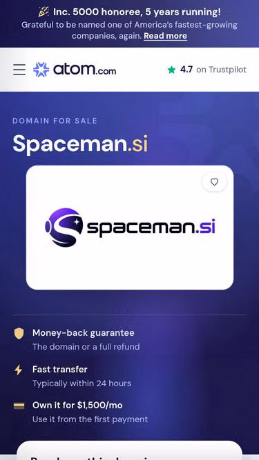 Screenshot of spaceman.si